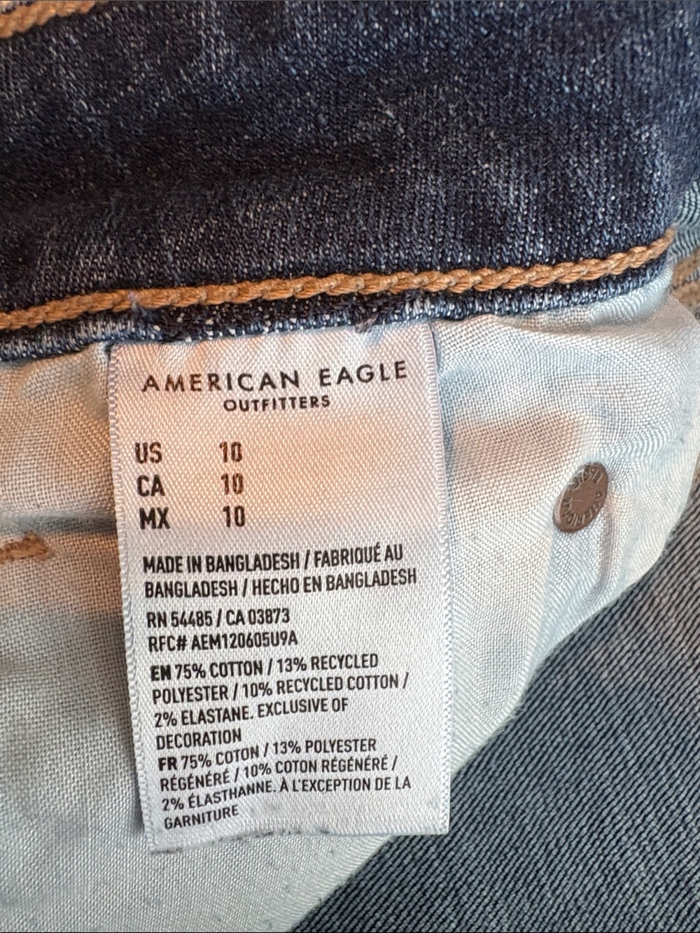 American Eagle Outfitters Men’s Dark Blue Slim Straight Jeans